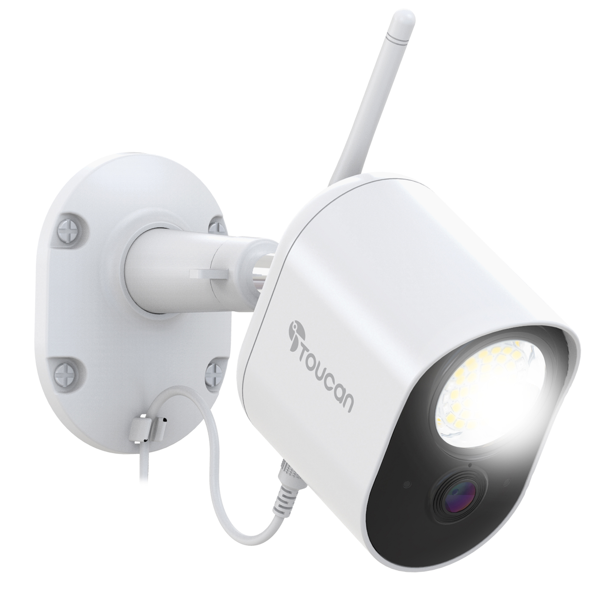 Toucan Wi-Fi Security Floodlight Camera — 1080p Full HD, 1200 Lumen LED, Motion Detection, Night Vision, 2-Way Audio, Weather-Resistant, Model# VUPTSLC10WU